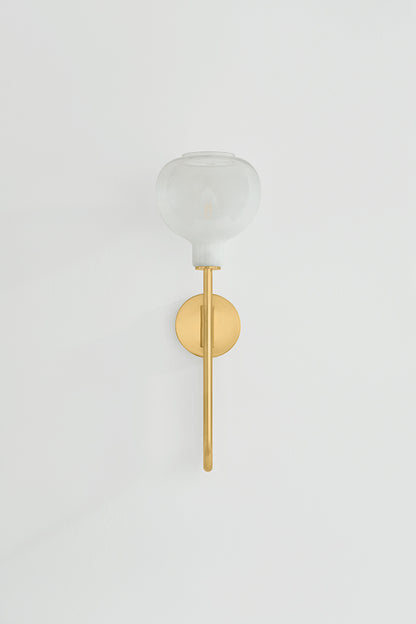 Mitzi by Hudson Valley Lighting Estelle Wall Sconce in Aged Brass, detail view 1