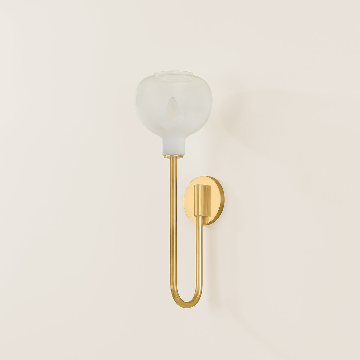 Mitzi by Hudson Valley Lighting Estelle Wall Sconce in Aged Brass, detail view 2