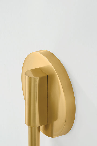 Mitzi by Hudson Valley Lighting Estelle Wall Sconce in Aged Brass, detail view 5