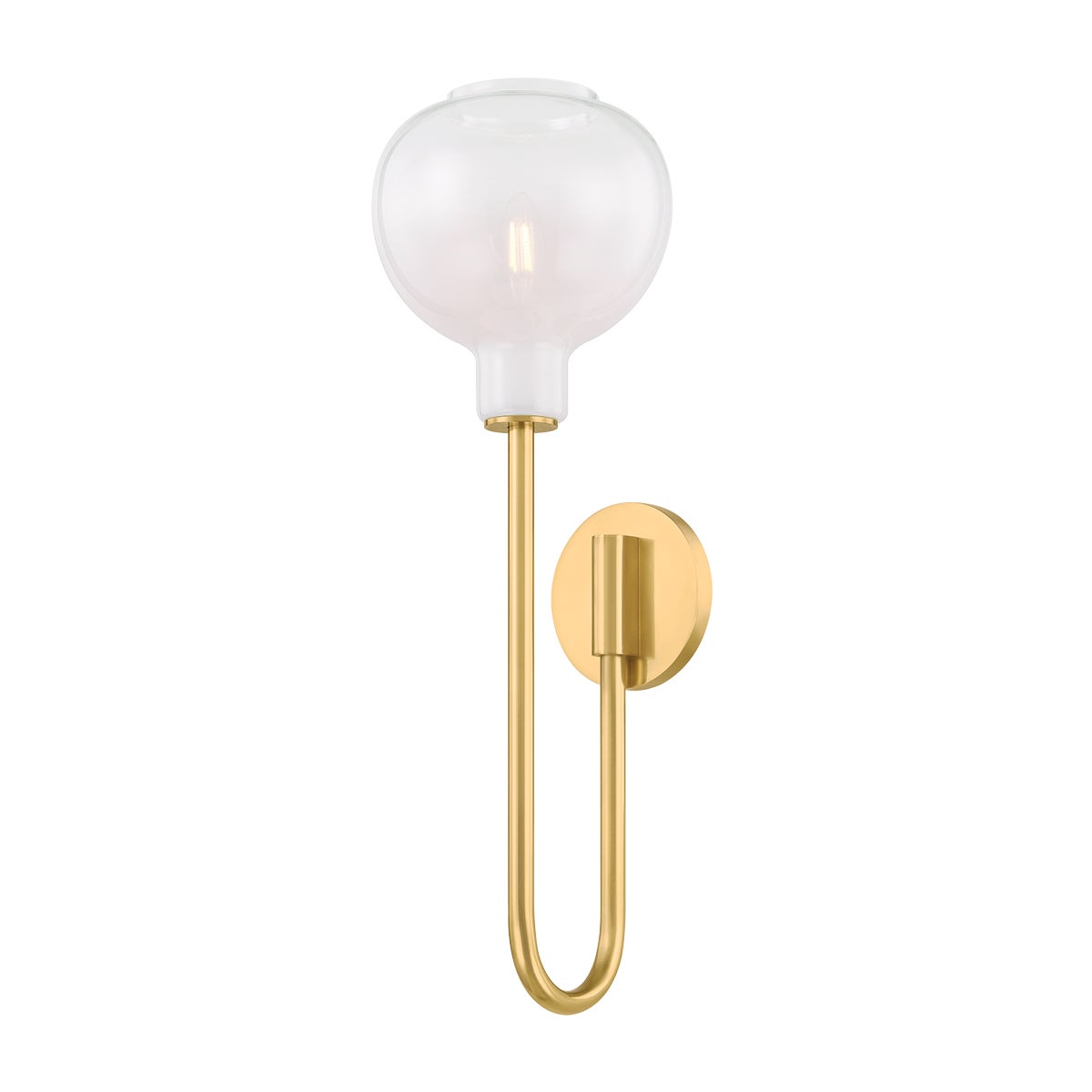 Mitzi by Hudson Valley Lighting Estelle Wall Sconce in Aged Brass