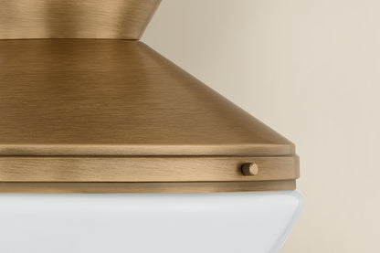 Mitzi by Hudson Valley Lighting Esther Semi-Flush Mount in Patina Brass, detail view 2