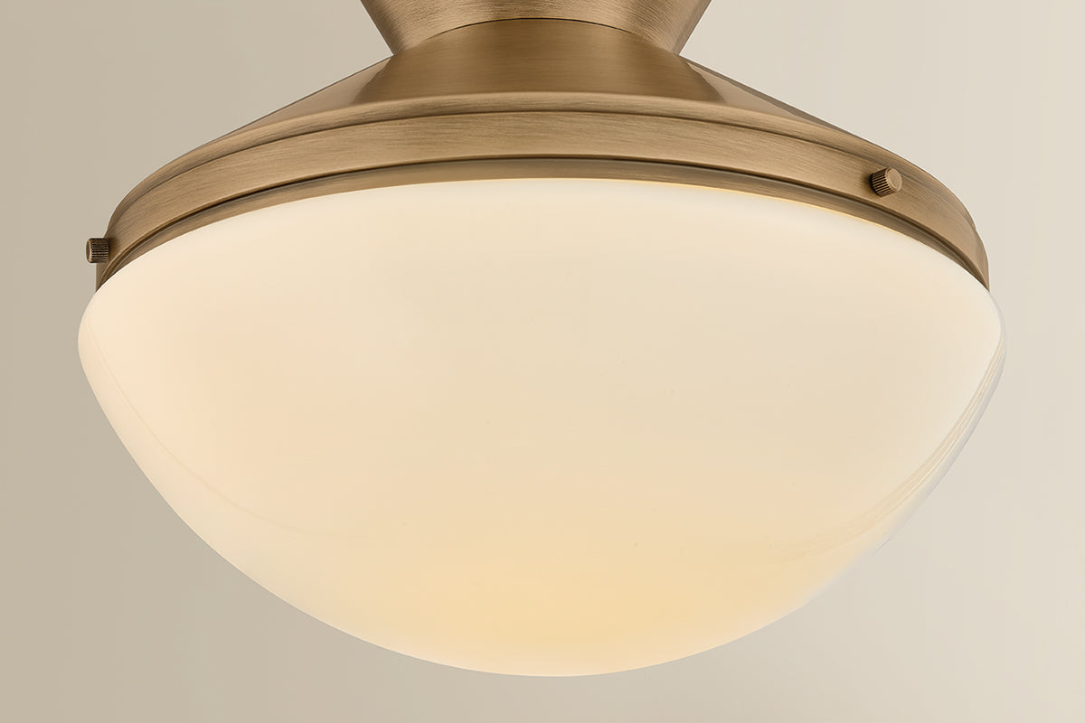 Mitzi by Hudson Valley Lighting Esther Semi-Flush Mount in Patina Brass, detail view 4