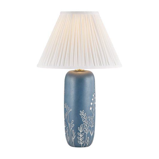 Mitzi by Hudson Valley Lighting Etta Table Lamp in Aged Brass / Ceramic Midnight Bloom
