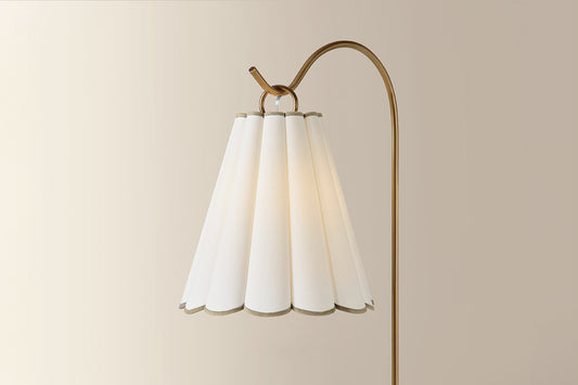 Mitzi by Hudson Valley Lighting Eula Floor Lamp in Patina Brass, detail view 1