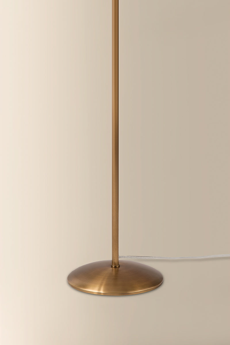 Mitzi by Hudson Valley Lighting Eula Floor Lamp in Patina Brass, detail view 4