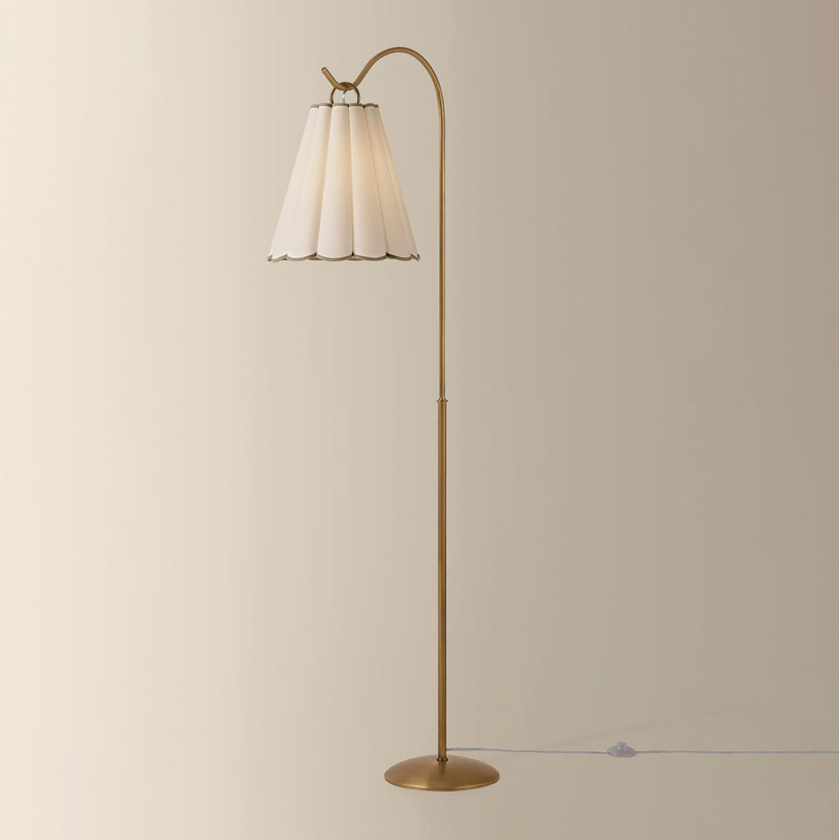 Mitzi by Hudson Valley Lighting Eula Floor Lamp in Patina Brass, detail view 5