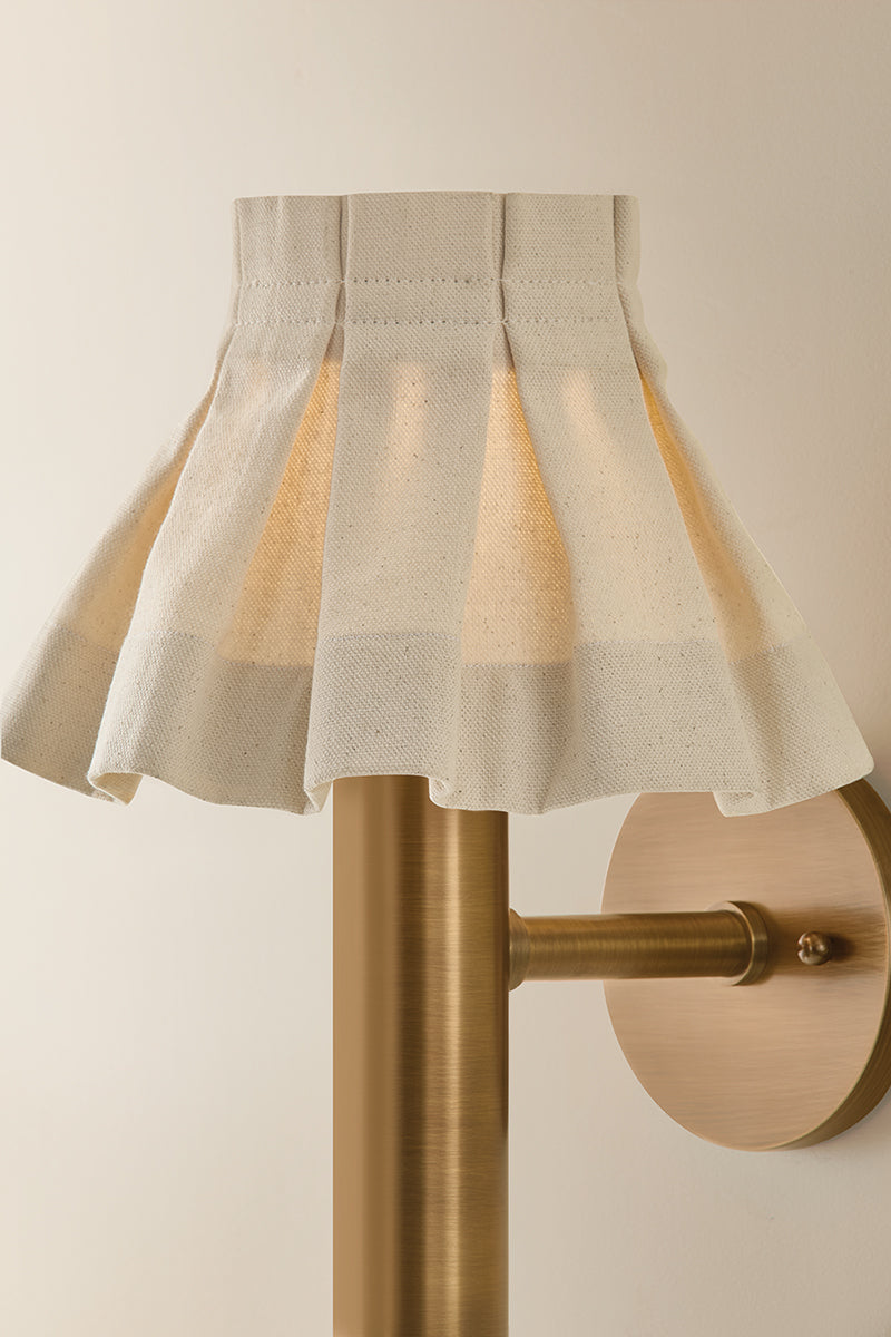 Mitzi by Hudson Valley Lighting Eunice Wall Sconce in Patina Brass, detail view 2