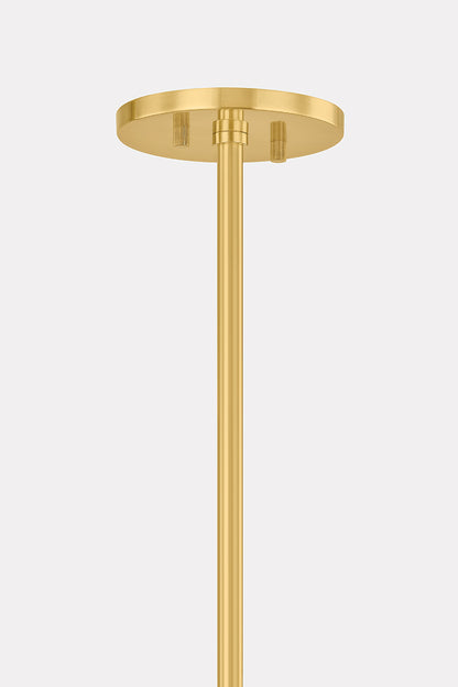 Mitzi by Hudson Valley Lighting Eva Chandelier in Aged Brass, detail view 6