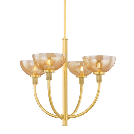 Mitzi by Hudson Valley Lighting Eva Chandelier in Aged Brass