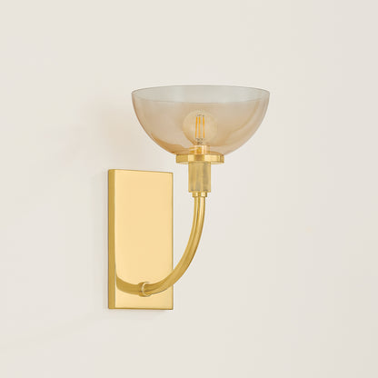 Mitzi by Hudson Valley Lighting Eva Wall Sconce in Aged Brass, detail view 3
