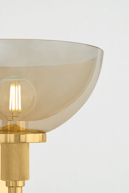 Mitzi by Hudson Valley Lighting Eva Wall Sconce in Aged Brass, detail view 6