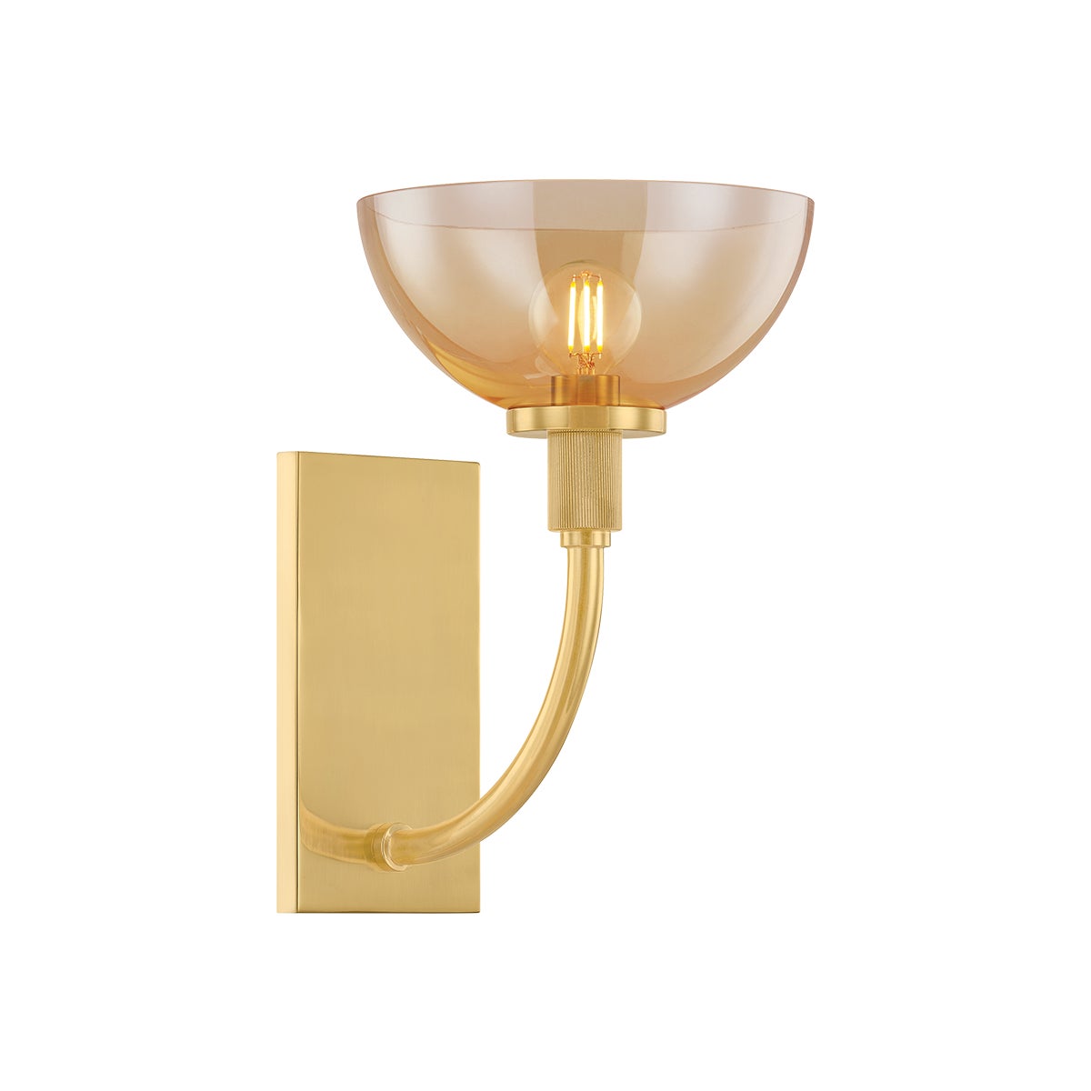 Mitzi by Hudson Valley Lighting Eva Wall Sconce in Aged Brass
