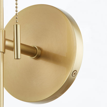 Mitzi by Hudson Valley Lighting Fawn Wall Sconce in Aged Brass, detail view 2