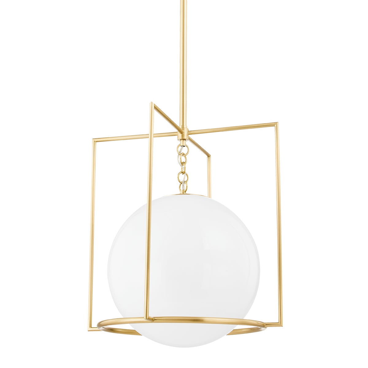 Mitzi by Hudson Valley Lighting Frankie Large Pendant in Aged Brass