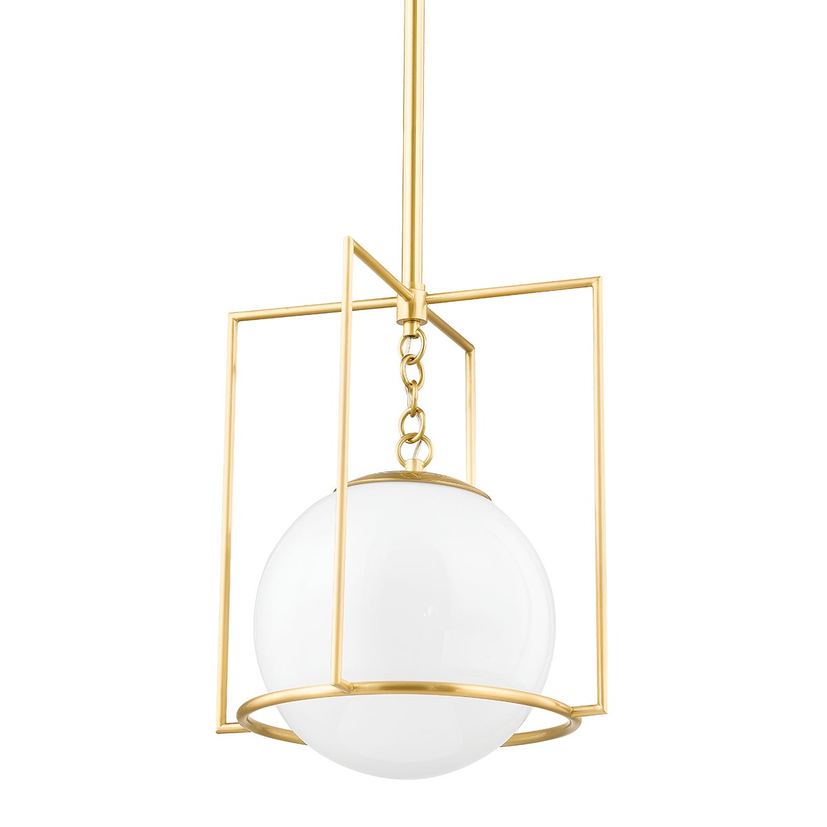 Mitzi by Hudson Valley Lighting Frankie Small Pendant in Aged Brass