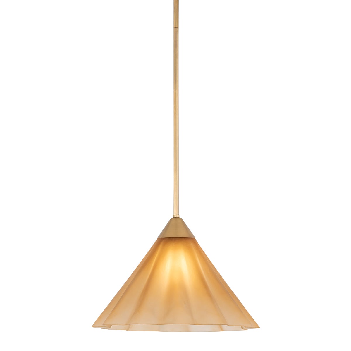 Mitzi by Hudson Valley Lighting Gabrielle Large Pendant in Aged Brass / Matte Champagne
