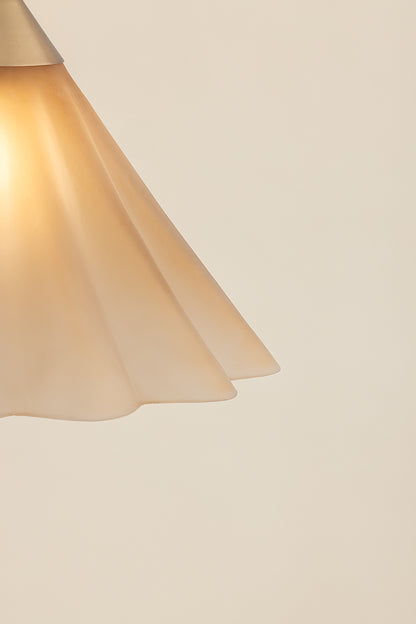 Mitzi by Hudson Valley Lighting Gabrielle Large Pendant in Aged Brass / Matte Champagne, detail view 10