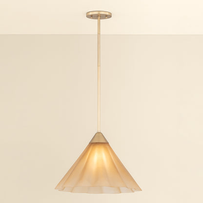 Mitzi by Hudson Valley Lighting Gabrielle Large Pendant in Aged Brass / Matte Champagne, detail view 2