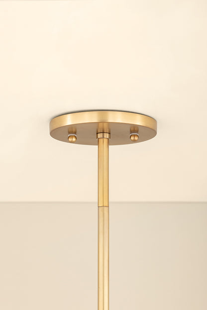 Mitzi by Hudson Valley Lighting Gabrielle Small Pendant in Aged Brass / Matte Champagne, detail view 3