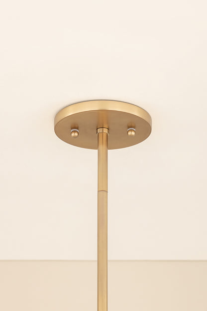Mitzi by Hudson Valley Lighting Gabrielle Large Pendant in Aged Brass / Matte Champagne, detail view 6