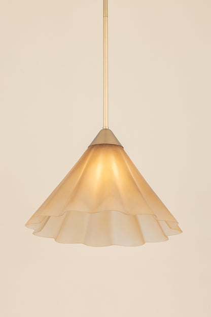 Mitzi by Hudson Valley Lighting Gabrielle Large Pendant in Aged Brass / Matte Champagne, detail view 7