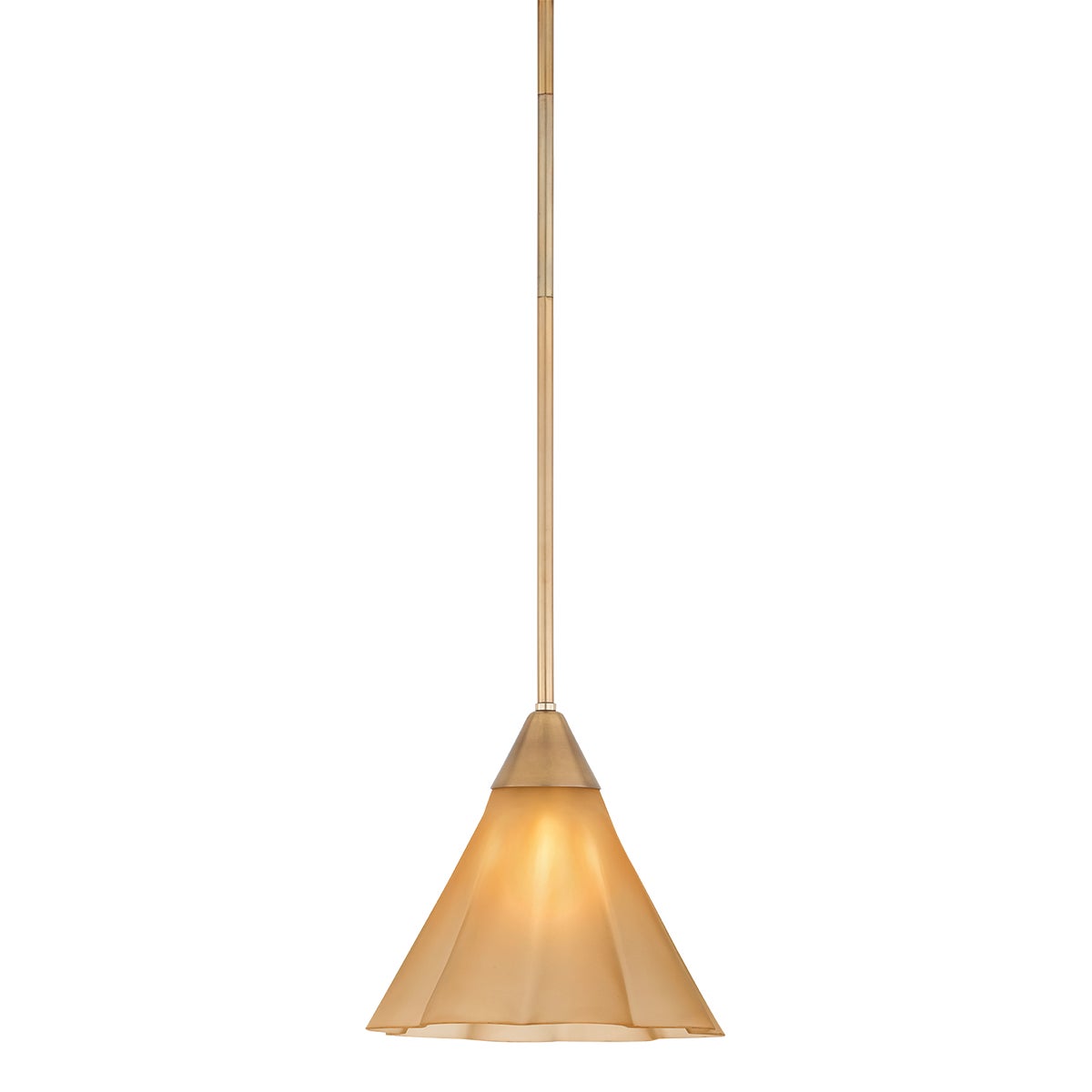 Mitzi by Hudson Valley Lighting Gabrielle Small Pendant in Aged Brass / Matte Champagne