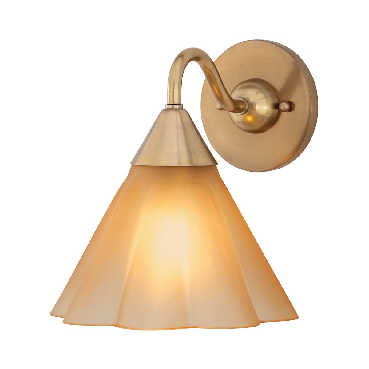 Mitzi by Hudson Valley Lighting Gabrielle Wall Sconce in Aged Brass / Matte Champagne