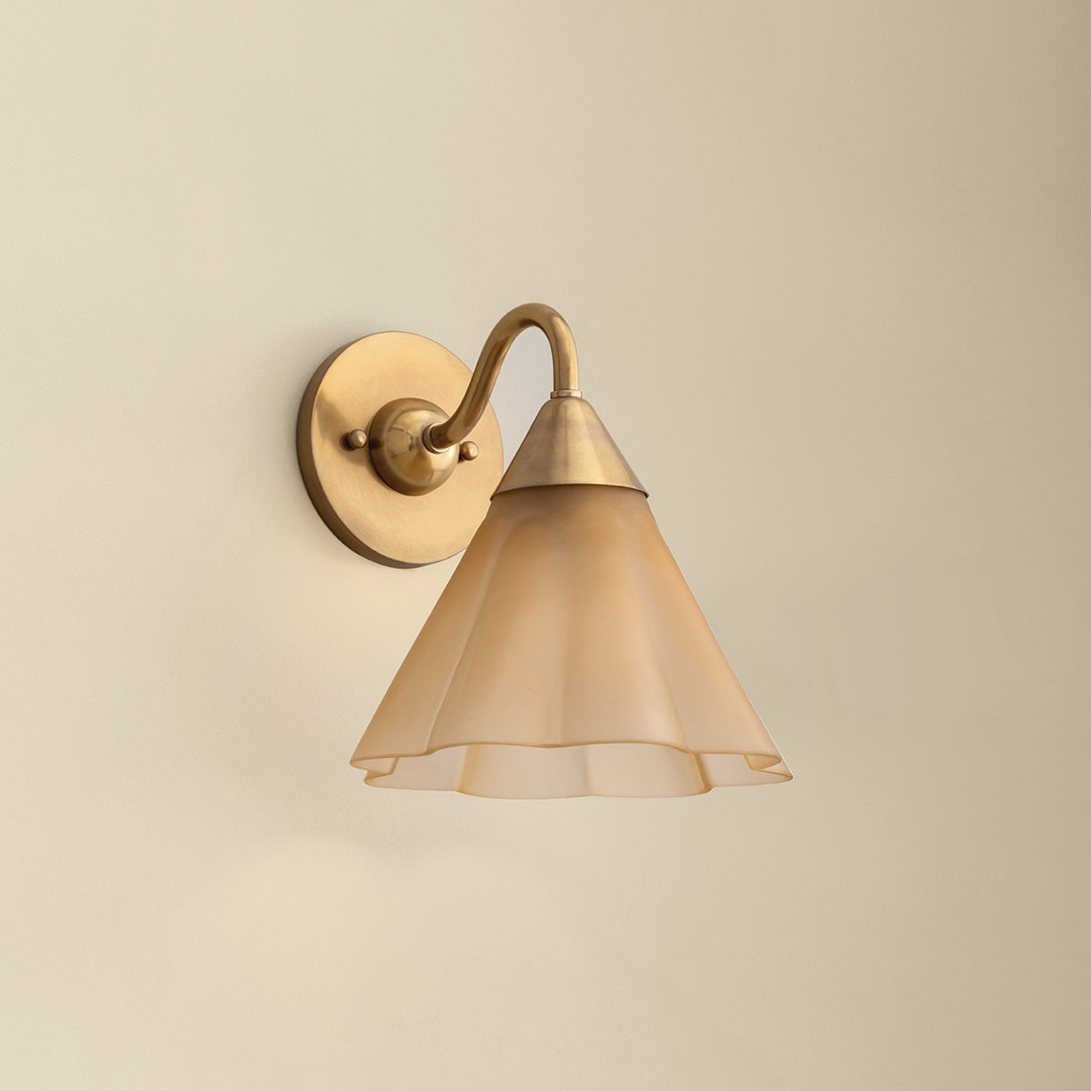 Mitzi by Hudson Valley Lighting Gabrielle Wall Sconce in Aged Brass / Matte Champagne, detail view 1