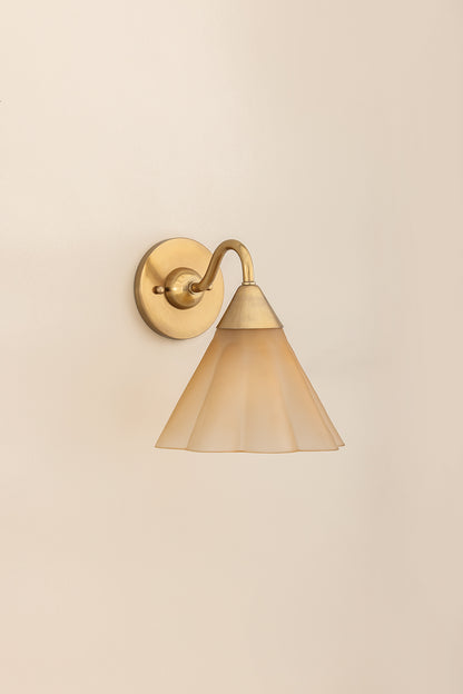 Mitzi by Hudson Valley Lighting Gabrielle Wall Sconce in Aged Brass / Matte Champagne, detail view 10