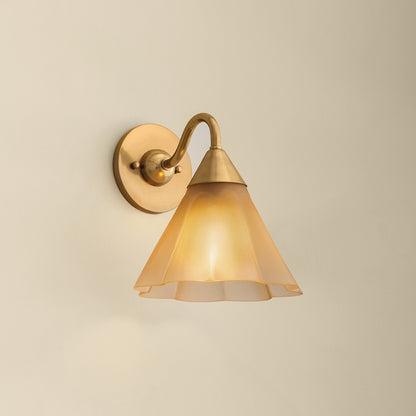 Mitzi by Hudson Valley Lighting Gabrielle Wall Sconce in Aged Brass / Matte Champagne, detail view 2
