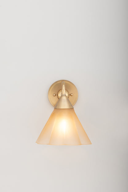 Mitzi by Hudson Valley Lighting Gabrielle Wall Sconce in Aged Brass / Matte Champagne, detail view 3
