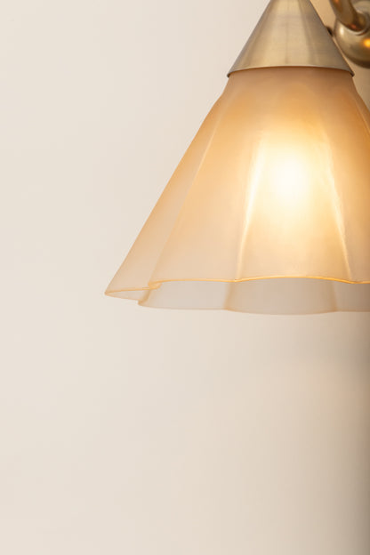 Mitzi by Hudson Valley Lighting Gabrielle Wall Sconce in Aged Brass / Matte Champagne, detail view 6