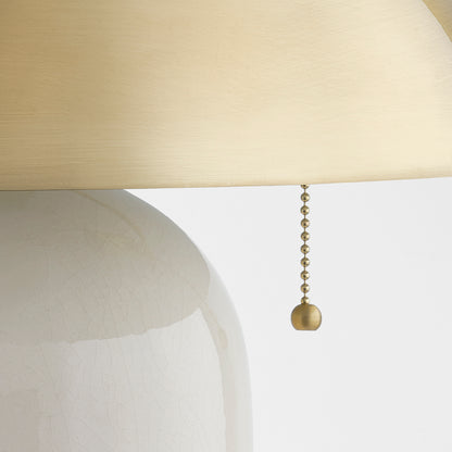 Mitzi by Hudson Valley Lighting Gaia Table Lamp in Aged Brass, detail view 1