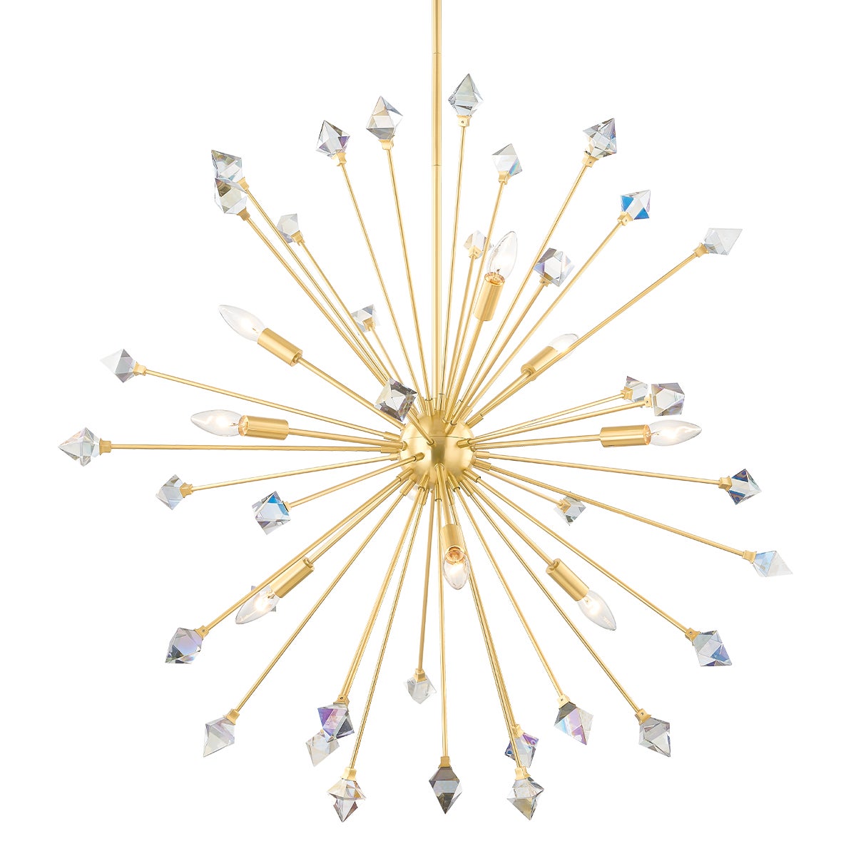 Mitzi by Hudson Valley Lighting Genesis 9-Light Chandelier in Aged Brass