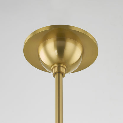 Mitzi by Hudson Valley Lighting Genesis 9-Light Chandelier in Aged Brass, detail view 1