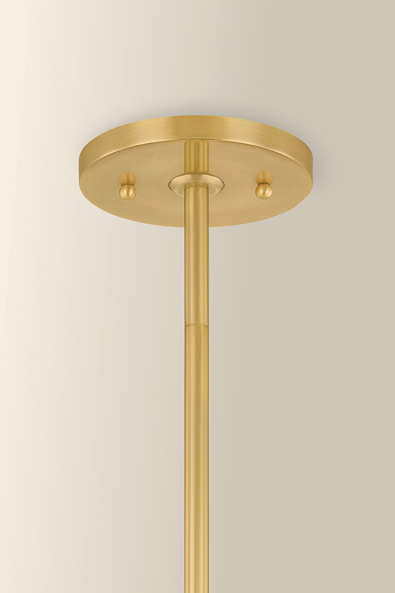 Mitzi by Hudson Valley Lighting Genevieve Chandelier in Aged Brass, detail view 1
