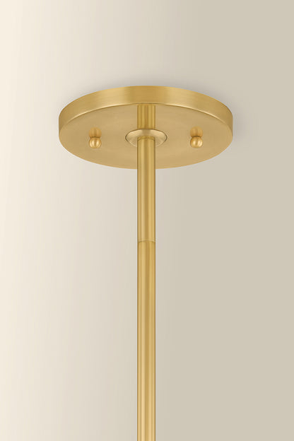 Mitzi by Hudson Valley Lighting Genevieve Chandelier in Aged Brass, detail view 1