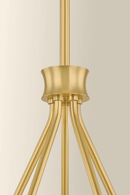 Mitzi by Hudson Valley Lighting Genevieve Chandelier in Aged Brass, detail view 2
