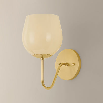 Mitzi by Hudson Valley Lighting Genevieve Wall Sconce in Aged Brass, detail view 3