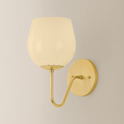 Mitzi by Hudson Valley Lighting Genevieve Wall Sconce in Aged Brass, detail view 5