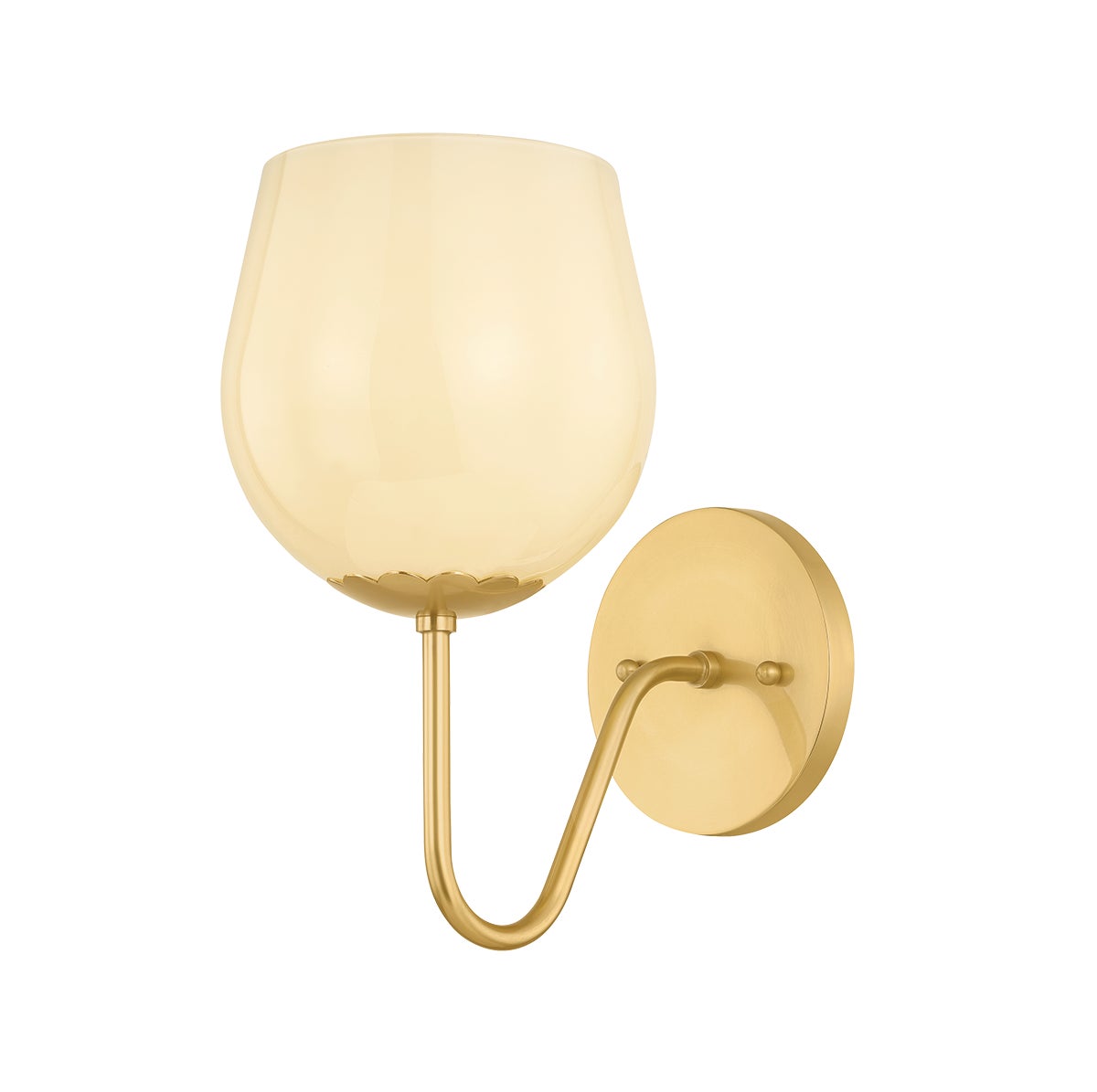 Mitzi by Hudson Valley Lighting Genevieve Wall Sconce in Aged Brass