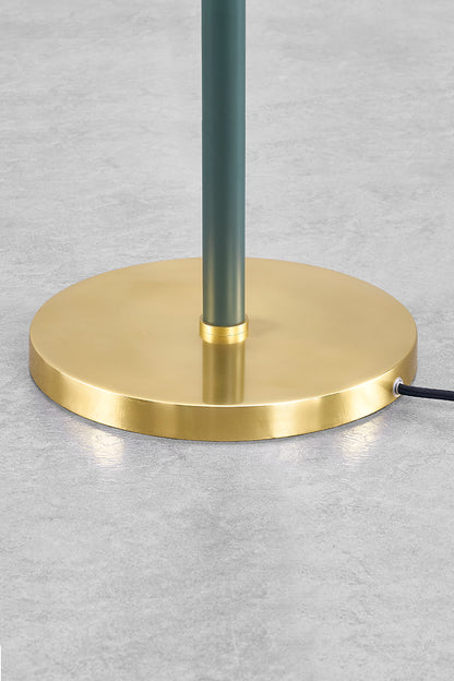Mitzi by Hudson Valley Lighting Georgann Floor Lamp in Aged Brass / Soft Studio Green, detail view 2