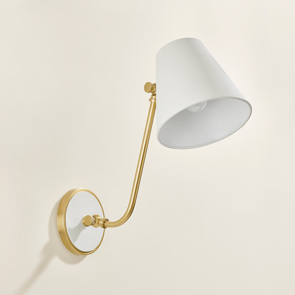 Mitzi by Hudson Valley Lighting Georgann Wall Sconce in Aged Brass / Soft White, detail view 3