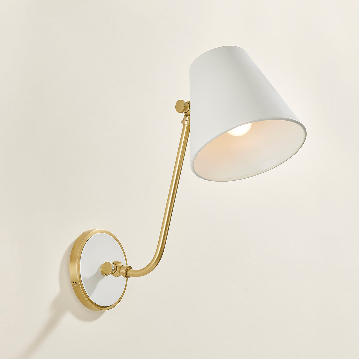 Mitzi by Hudson Valley Lighting Georgann Wall Sconce in Aged Brass / Soft White, detail view 4