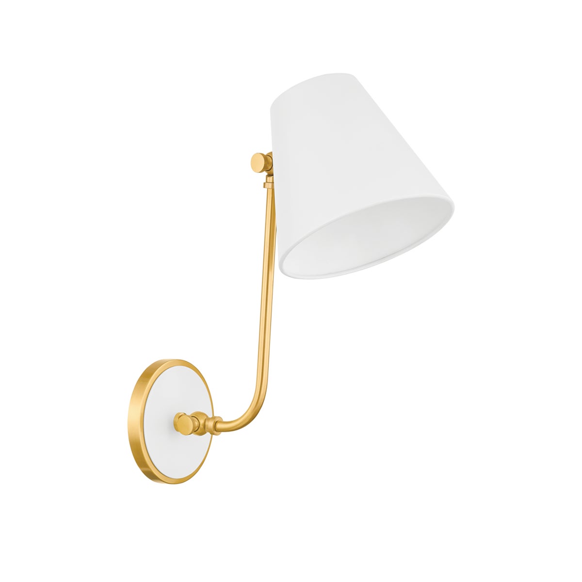Mitzi by Hudson Valley Lighting Georgann Wall Sconce in Aged Brass / Soft White