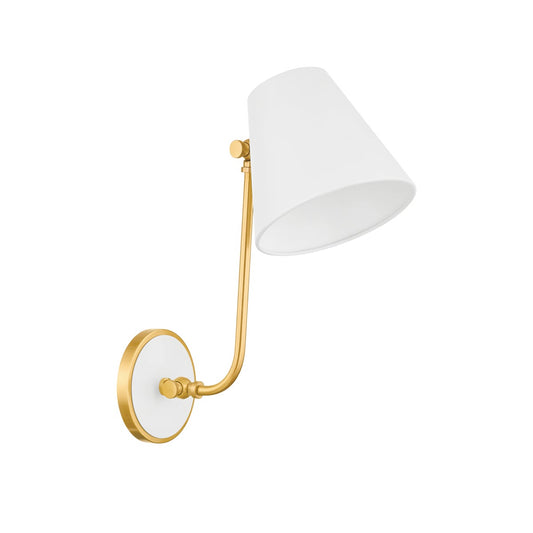 Mitzi by Hudson Valley Lighting Georgann Wall Sconce in Aged Brass / Soft White