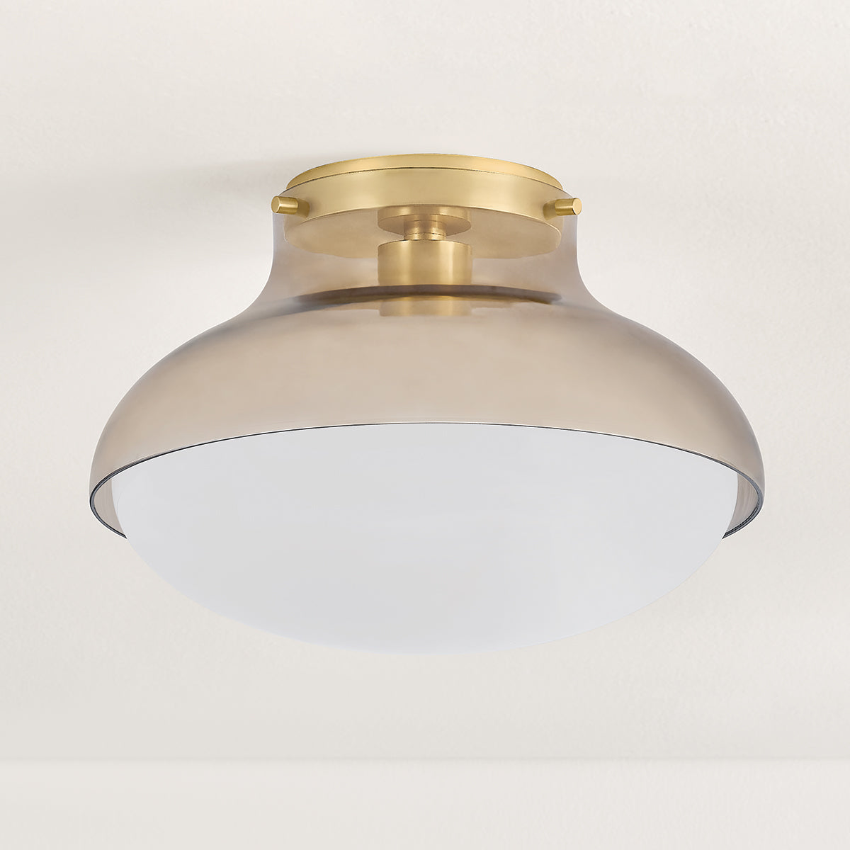 Mitzi by Hudson Valley Lighting Gianna Flush Mount in Aged Brass, detail view 3