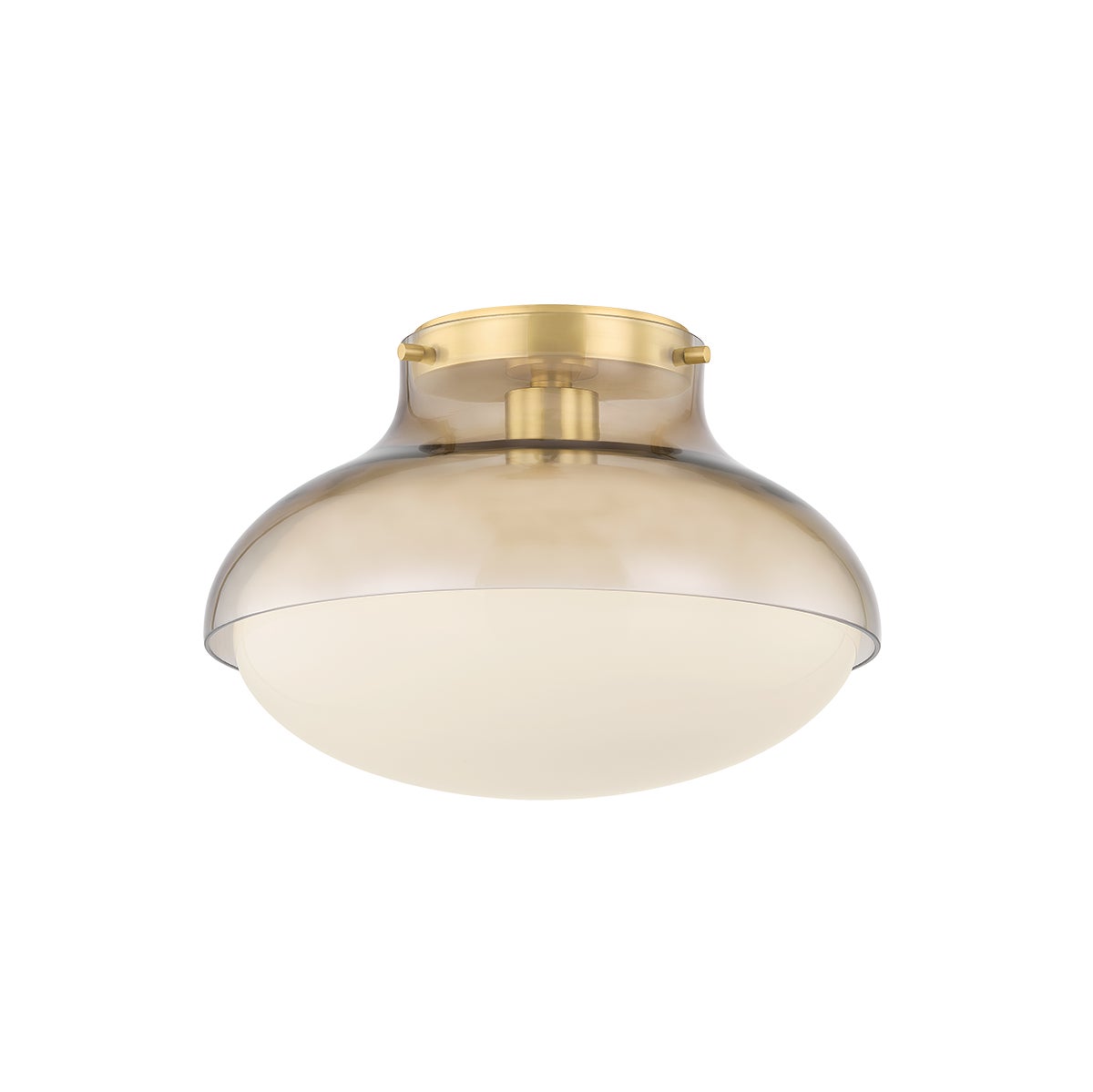 Mitzi by Hudson Valley Lighting Gianna Flush Mount in Aged Brass