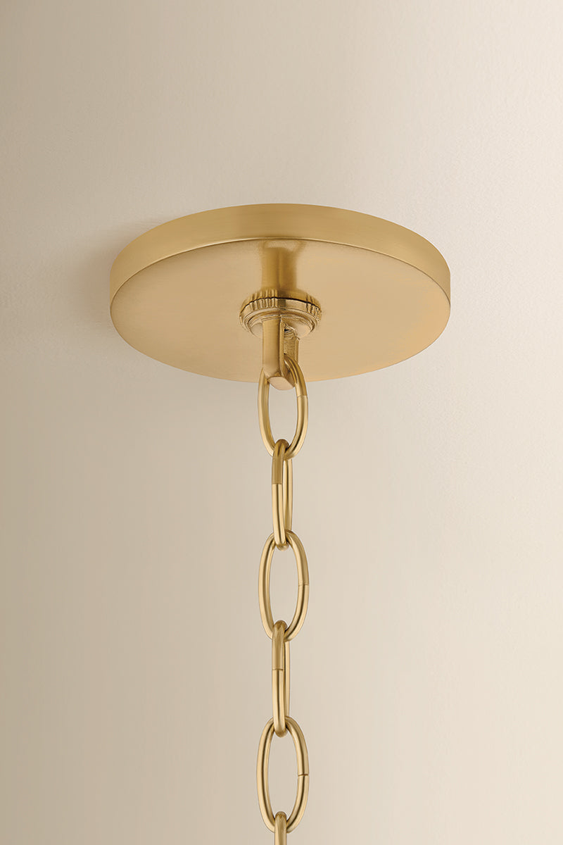 Mitzi by Hudson Valley Lighting Gilda Small Pendant in Aged Brass / Champagne Plated, detail view 1