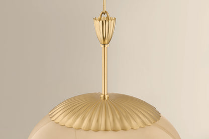 Mitzi by Hudson Valley Lighting Gilda Large Pendant in Aged Brass / Champagne Plated, detail view 2